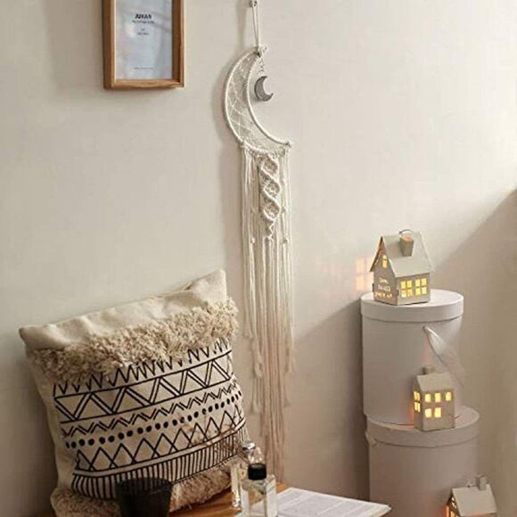 Moon Dream Catcher Home Decor Light Up Room Art - Picture 4 of 7